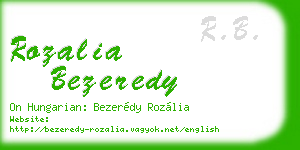 rozalia bezeredy business card
